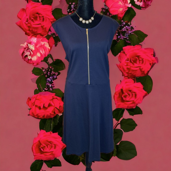 NWT NY&Co Navy Blue Knit Dress - Picture 1 of 1